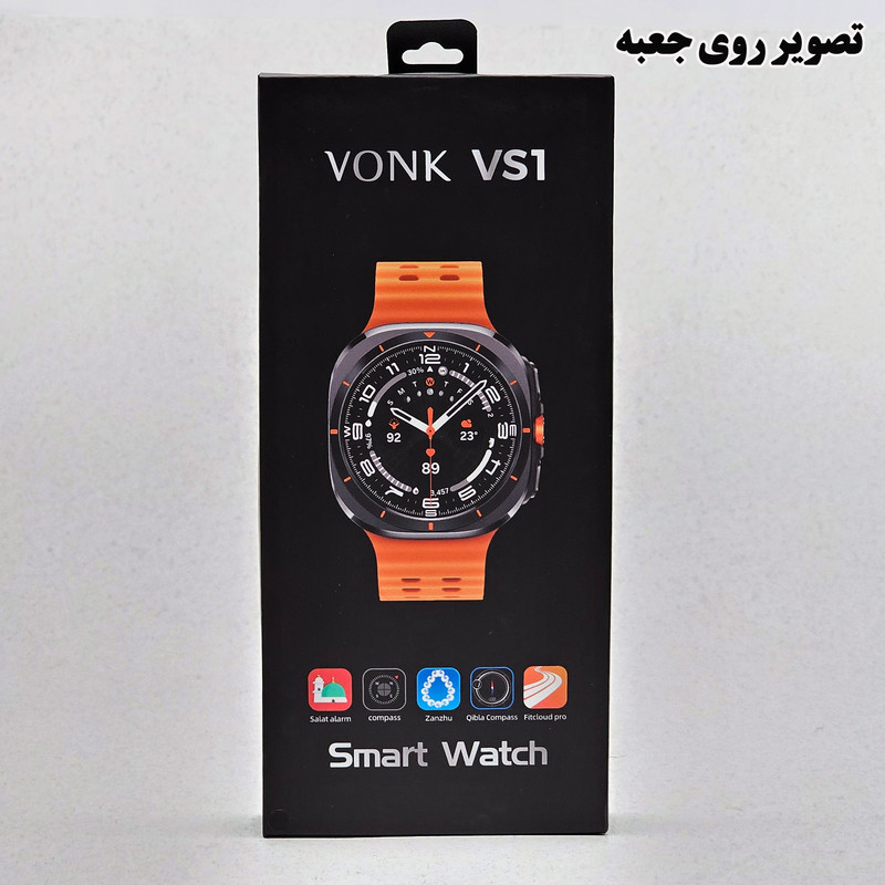 ساعت هوشمند 46 میلی متر وونک مدل VS1 با بند سیلیکونی