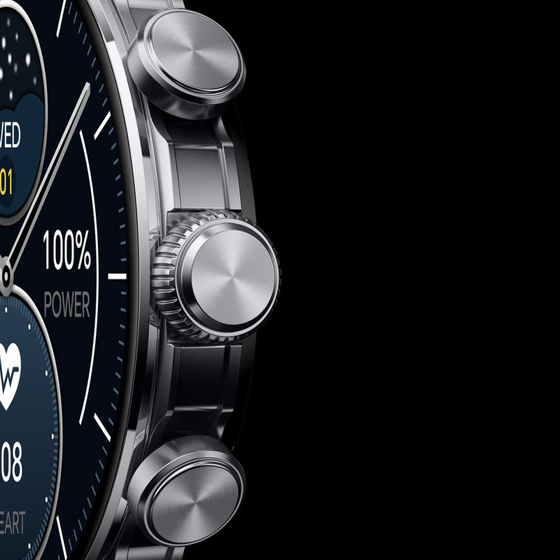 ساعت هوشمند 47 میلی متری گلوریمی مدل GX CLASSICFIT (LIMITED EDITION) بند چرمی