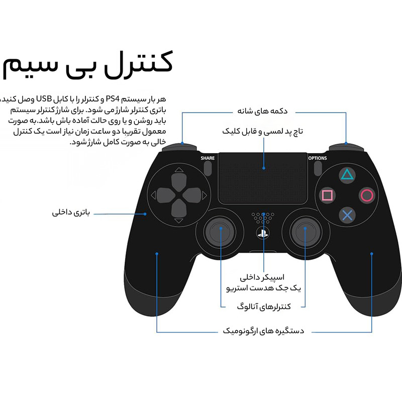 کنسول بازی سونی مدل Playstation 4 Slim ریجن 2 کد CUH-2216B ظرفیت 1 ترابایت به همراه 20 عدد بازی